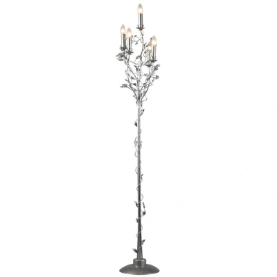 Image of Chelange 5 Light Multi Arm Floor Lamp Brushed Silver