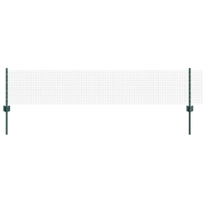 Image of vidaXL Welded Wire Fence with 5 U Posts Green 0.4x10 m Steel