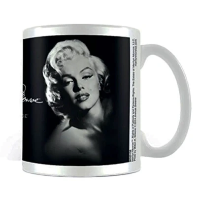 Image of Pyramid International Marilyn Monroe Mug (Noir Portrait Design) 11oz Ceramic Coffee Mug, Cups and Mugs for Women Men Official Merchandise