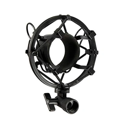 Image of ETOPARS Universal Microphone Shock Mount Mic Anti Vibration Suspension Studio Holder Clip 50mm for 48mm 60mm Diameter Condenser Black