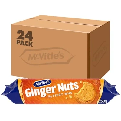 Image of McVitie&#039;s Ginger Nuts Biscuits, 250 g (24 Pack)