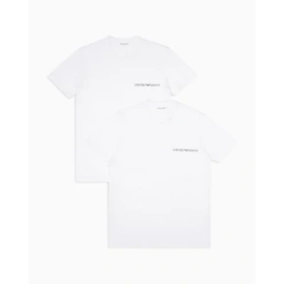 Image of Emporio Armani CREW NECK 2 PACK Undershirt, Men&#039;s, Size: XL, White