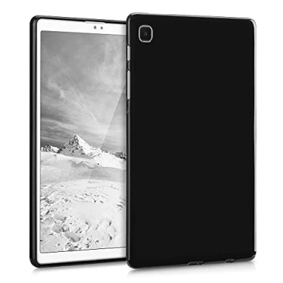Image of kwmobile TPU Silicone Case Compatible with Samsung Galaxy Tab A7 Lite 8.7 (2021) Soft Flexible Shock Absorbent Cover Black