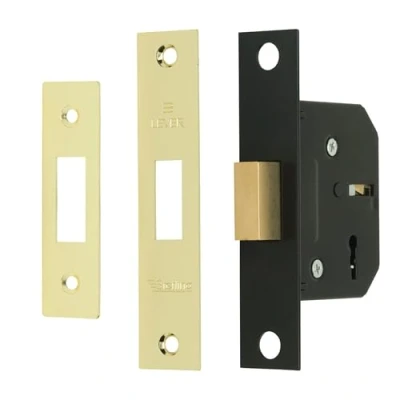 Image of Sterling MLD325 2.5 inch/65mm 3 Lever Deadlock Brass