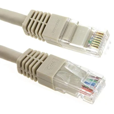 Image of kenable Ethernet Network Cable Cat6 GIGABIT RJ45 COPPER Internet Patch Lead Grey 10m [10 metres]