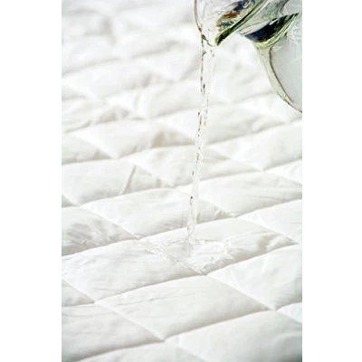 Image of Belledorm Waterproof Mattress Protector Anti Allergy Protection Quilted 100% Cotton Percale Surface (Double, White)
