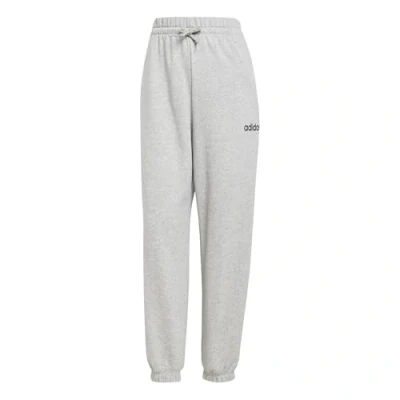 Image of adidas Sportswear Essentials Linear Cuffed Tracksuit bottoms, Women&#039;s, Size: Small, Medium grey heather/black