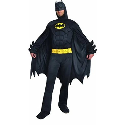 Image of Batman Dark Knight costume disguise adult official DC Comics (Size XL) with padded muscles