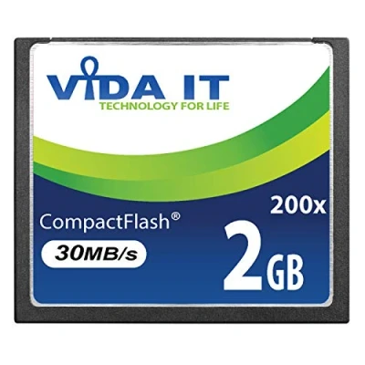 Image of Vida IT 2GB CF Compact Flash High Speed Memory Card 200X 30MB/s IDE 50 Pin For Canon EOS 10D 20D 20Da 300D 30D 350D 400D 40D 50D 5D Mark II 7D D30 SLR Digital Camera