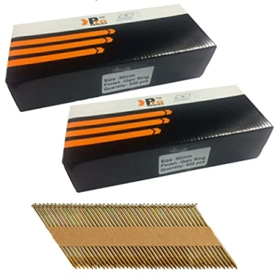 Image of 1040 x 90mm Galvanised Ring Framing Nails for DEWALT Cordless First Fix (2 Handy Pack 520pcs)