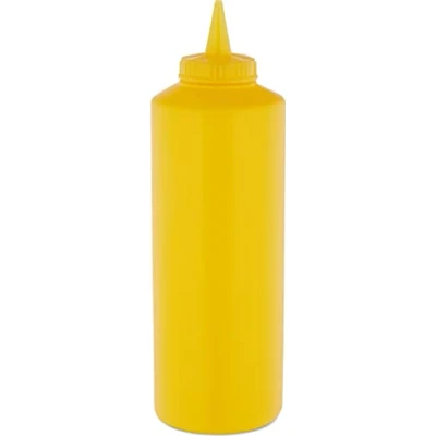 Image of Catergold Plastic Squeezable Sauce Dispenser Coloured Squeeze Bottle 1000ml (Yellow)