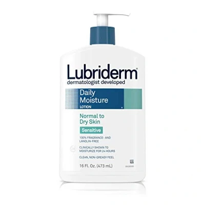 Image of Lubriderm Daily Moisture Lotion For Normal Sensitive Dry Skin, 16 Oz