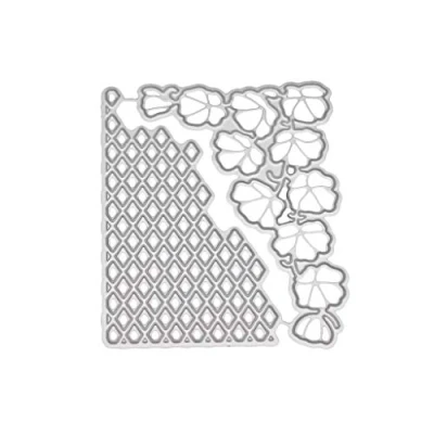 Image of Flower Background Metal Cutting Dies Stencil DIY Scrapbooking Album Stamp Paper Die Cuts for On Clearance