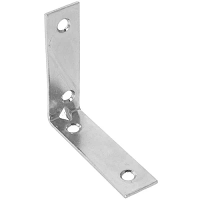 Image of Zinc Plated Steel Corner Braces Brackets Plates, 50mm (2 inch) (Pack of 10)