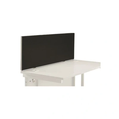 Image of Jemini Straight Desk Mounted Screen 1400x25x400mm Black KF90502
