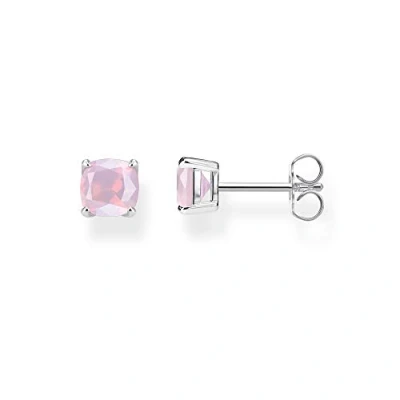 Image of Thomas Sabo Women&#039;s 925 Sterling Silver Stud Earrings with Pink Opal, H2104 699 7