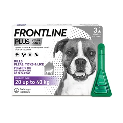 Image of FRONTLINE Plus Flea &amp; Tick Treatment for Large Dogs 3 Pipettes