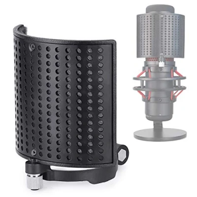 Image of HyperX QuadCast Microphone Windscreen Mic Pop Filter Shield Mask Three Layers Metal Foam Screen Compatible with S by YOUSHARES