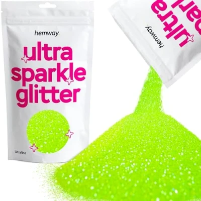 Image of Glitter Fluorescent Green Ultra Sparkle Sequins Nail Face Festival Christmas Halloween Makeup Fine 100g / 3.5oz