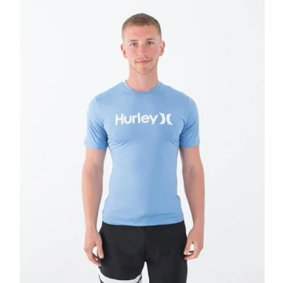 Image of Hurley Mens OAO Quickdry Rashguard T Shirt, Aquifer, M EU