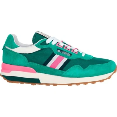 Image of Pepe Jeans Kingston Heritage Trainers, Women&#039;s, Size: 4, Ivy green Leather and textile