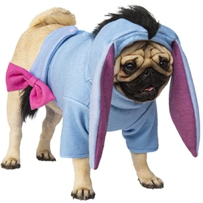 Image of Rubie&#039;s unisex adult Disney: Winnie the Pooh Pet Costume, Eeyore Party Goods, Eeyore, S Neck 12 Girth 17 Back 11 US