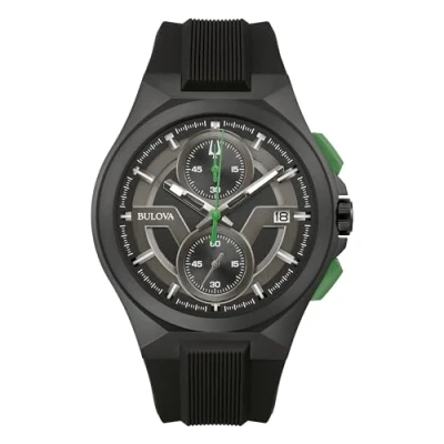 Image of Bulova Men&#039;s Analog Digital Quartz Watch with Silicone Strap 98B381