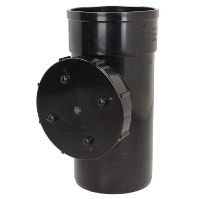 Image of Davant Solvent Soil Single Socket Access Pipe 110mm Black
