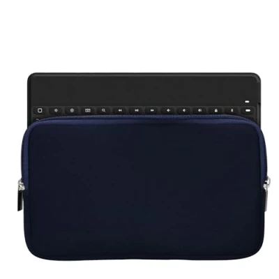 Image of kwmobile Neoprene Case Compatible with Logitech KEYS TO GO for Keyboard Soft Travel Sleeve Dark Blue