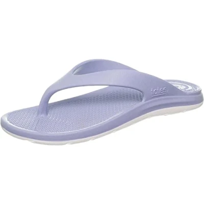 Image of Totes Women&#039;s Everywear Ara Thong Sandal, 2 Tone Periwinkle with White Sole, 6 UK