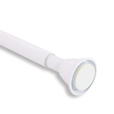 Image of GCurtain Shower Curtain Pole No Drilling, Spring Tension Pole, 41 71 Inch, 1.1 Inch Diameter, Rubber Cushion on Either End, 1PCS, White