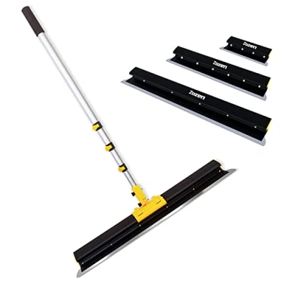Image of Zozen Skimming Blade Set, 10&quot;+24&quot;+32&quot; with Extension Handle Include Adjustable Length Rod + Angle Holder, Acting on Sheetrock/Drywall/Gyprock/Wall Board.