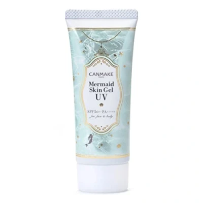 Image of Canmake Mermaid Skin Gel UV C01 CICA Mint Sunscreen SPF50+ PA++++ Facial Wash Off Full Body (x1)