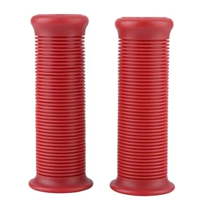 Image of Aramox Handlebar Grip, Pair of 1inch 25mm Universal Motorcycle Vintage TPU Handle Grip [Red]