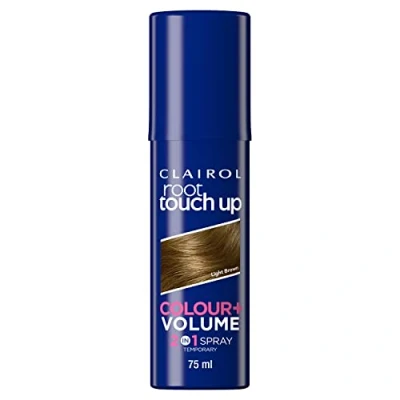 Image of Clairol Root Touch Up Spray, Temporary Grey Coverage &amp; Volume 2 in 1 Light Brown, 75ML