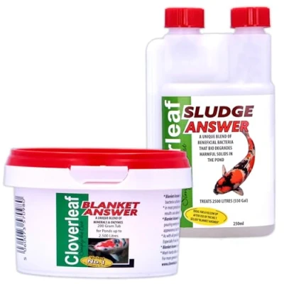 Image of Blanket Answer 500g &amp; Sludge 500ml Pond Water Treatment Complete Bundle