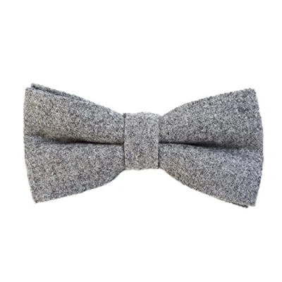 Image of DonDon Men’s cotton bow tie 4.72 x 2.36 12 6 cm already tied and completely adjustable light grey