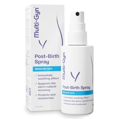 Image of After Birth Spray Postpartum Relief to Ease Perineal Discomfort Hospital Bag Maternity Essentials Instant Soothing Formula with Aloe Vera Soothe Pain 75ml Multi Gyn