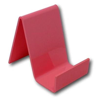 Image of EPOSGEAR Small Plastic Acrylic Perspex Book Plate Retail Display Stand Holder Perfect for Schools, Nurseries, Libraries etc (Raspberry Sherbet)