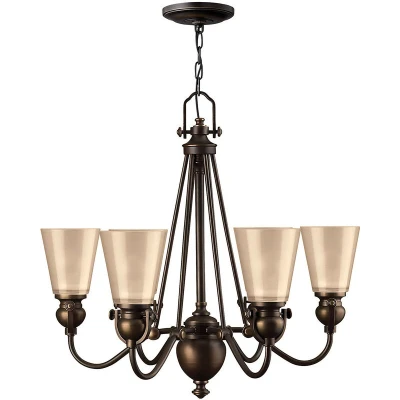 Image of Mayflower 6 Light Multi Arm Chandelier Olde Bronze Finish, E27