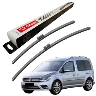 Image of Silbak Windscreen Wipers, fits for VW (VOLKSWAGEN) CADDY (05/2015 05/2017) Front Wiper Blades, 650mm/400mm
