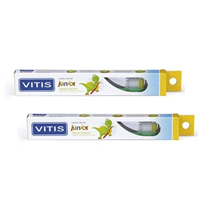 Image of 2 Pack Vitis Junior Toothbrush Care and Protection for Children&#039;s Teeth Gums