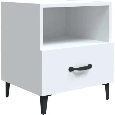 Image of vidaXL Bedside Cabinet White Engineered Wood