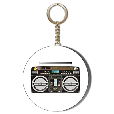 Image of Gift Insanity BOOMBOX WHITE 58mm LONG CHAIN KEYRING