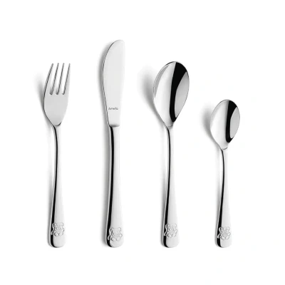 Image of Amefa Children&#039;s Cutlery Bear 4 Piece Set