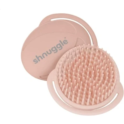 Image of Shnuggle Baby Bath Brush Soft Helps To Massage Away Cradle Cap Pink