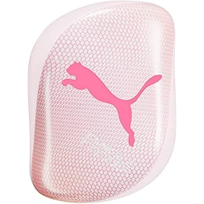 Image of Tangle Teezer Puma, Compact Styler Detangling Hairbrush, Neon Pink