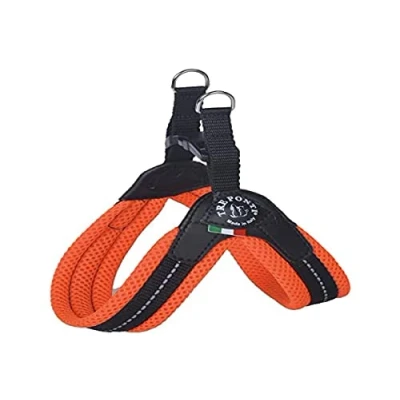 Image of TRE PONTI Easy Fit Mesh Fix Neon Dog Harness, Size 3, Orange