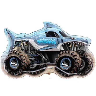 Image of Toyland® 85cm (33&quot;) Monster Jam &quot; Megalodon Foil Balloon Truck Shaped Character Balloons