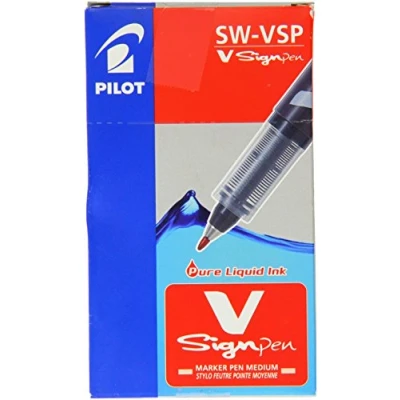 Image of Pilot V Sign Pen Liquid Ink 2.0 mm Tip Light Blue, Box of 12